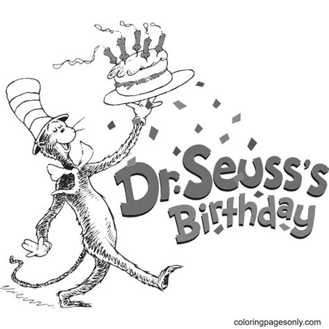 Happy Birthday Dr Seuss Free Coloring Pages Printable Form Templates