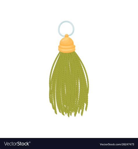 Green Tassel With Gold Top On Royalty Free Vector Image