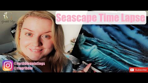 Time Lapse Oil Painting Of A Seascape Bob Ross Inspired Technique