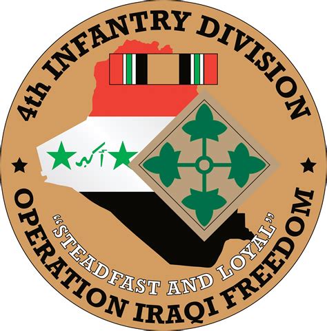 4th Infantry Division Oif Decal Operation Iraqi Freedom Decals