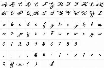 Font Calligraphy Stylish Fonts Bold Character Map