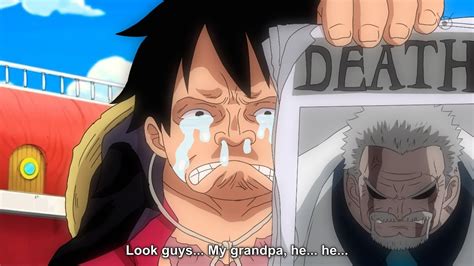Luffys Reaction When He Finds Out That Garp Died To Save Koby From