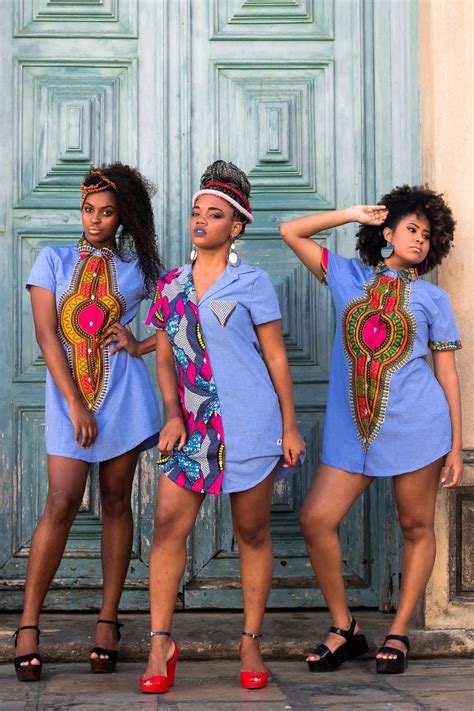Moda África Urbana Vestido Jeans Com Estampa Africana African
