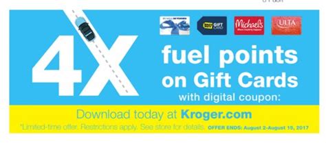 Kroger 4x Fuel Points On T Cards 82 816 Doctor Of Credit