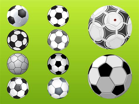 Soccer Balls Set Vector Art And Graphics