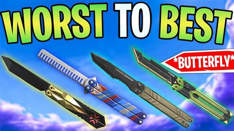 Ranking Every BUTTERFLY KNIFE In VALORANT From Worst To Best YouTube