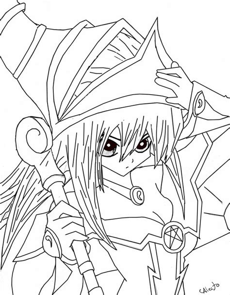 Dark Magician Girl Coloring Pages At Getdrawings Free Download