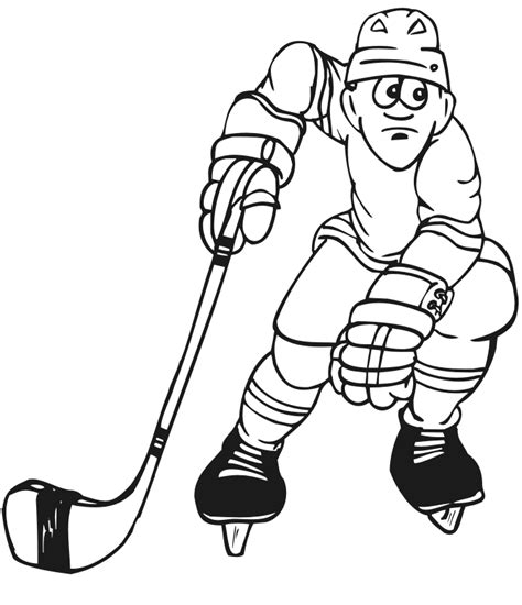 Hockey Coloring page | Male Hockey Player