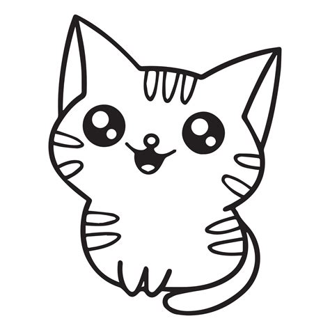 Kitten Coloring Pages Vector Art, Icons, and Graphics for Free Download