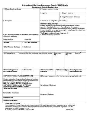 Imo Goods Declaration Form Fillable Fill Online Printable Fillable Vrogue