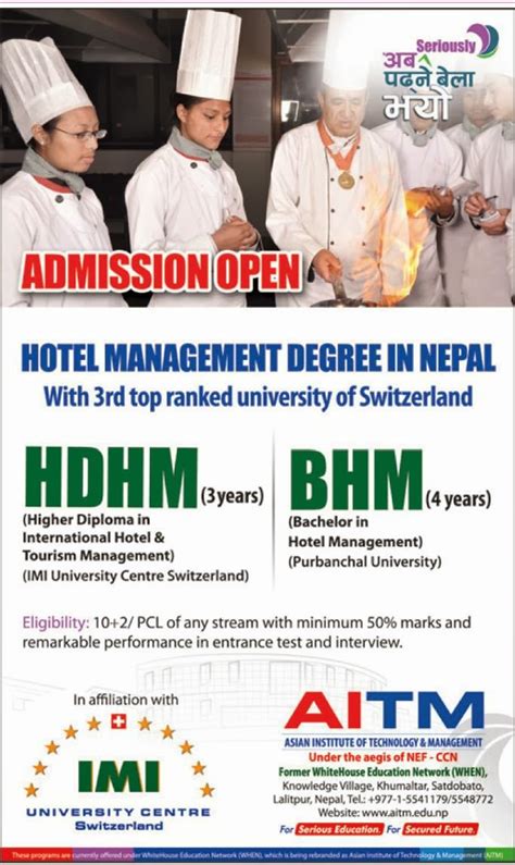 The staff are very friendly and helpful. Admission Open for HDHM and BHM from Asian Institute of ...