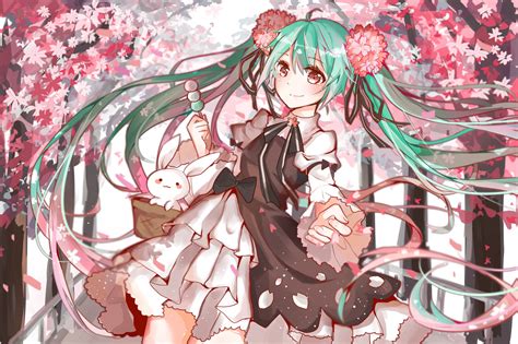 Wallpaper Illustration Long Hair Anime Girls Dress Vocaloid