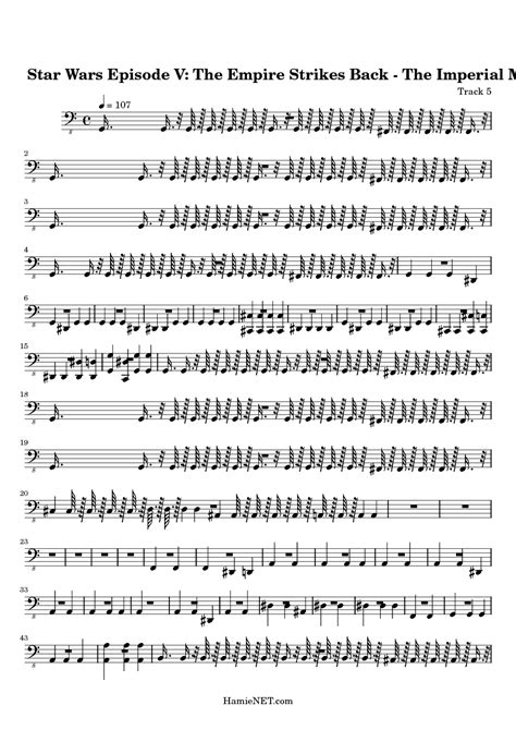 See the quick guide on how to read the letter notes, at the bottom of this post, to help you understand how to read the letter note sheet music below. Star Wars Episode V: The Empire Strikes Back - The Imperial March - Darth Vader's Theme Sheet ...