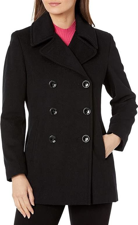 Calvin Klein Womens Double Breasted Classic Peacoat Uk