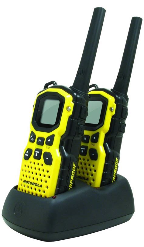 2 Motorola Ms350r 2 Way Walkie Talkie Radios Yellow W Charger