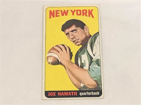 A 1st generation photograph, developed from the original negative. Lot - 1965 Topps Football Joe Namath #122 Rookie Card (VGEX)