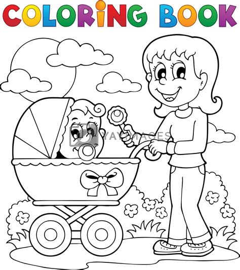 Coloring Book Baby Theme Image 2 By Clairev Vectors And Illustrations