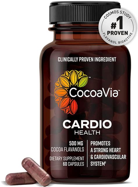 Cocoavia Cardio Health Supplement 30 Day 500mg Cocoa Flavanols Heart