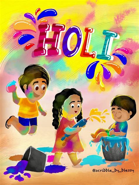Pin By Deepshikha Panwar On Holi Festival Of Colours Holi Drawing