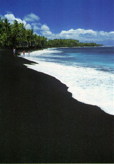 The Black Sands Beach At Kalapana Called Kaimu In Hawaiian Is A
