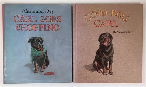 Vintage Illustrated Childrens Books Rottweiler Good Dog Carl And