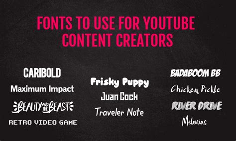 Best Fonts For Youtube In For Thumbnails Videos Knots