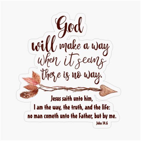 God Will Make A Way Quote With Bible Verse Sticker For Sale By