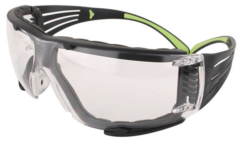 3m securefit safety glasses black lime foam clear anti fog lens