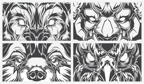 Angry Wolf Tattoo Illustrations Royalty Free Vector Graphics And Clip