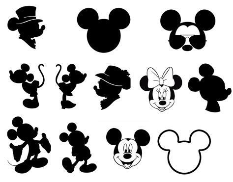 Купить Mickey Mouse Svgcut Filessilhouette Clipartvinyl Fil и скачать