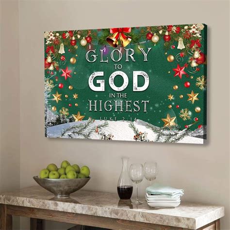 Christmas Wall Art Glory To God In The Highest Luke 214 Canvas Print