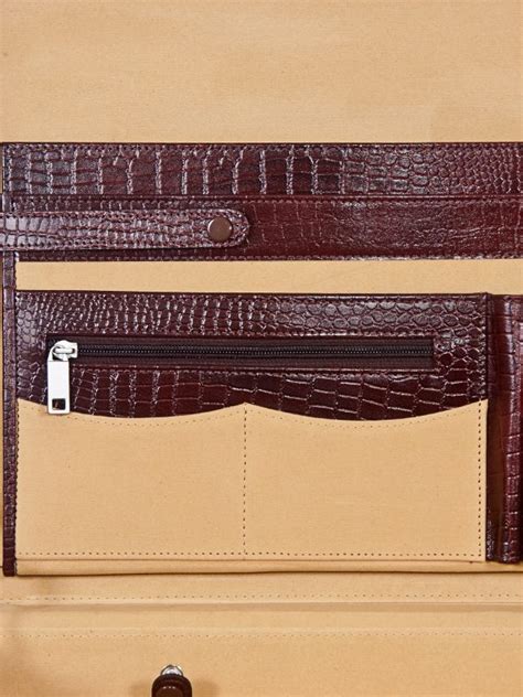 Zint Men Hard Expandable Briefcase Genuine Leather Attache Doctor Lawyer Bag Vintage Style