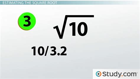 A square root of a number 'a' is a number x such that x2 = a, in other words, a number x whose square is a. Estimating Square Roots - Video & Lesson Transcript | Study.com