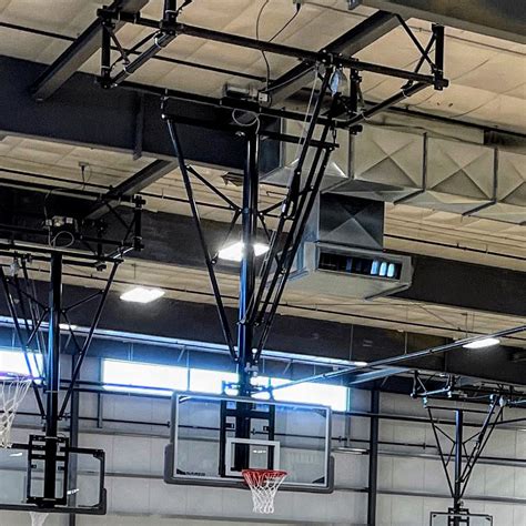 Ceiling Suspended Forward Folding Motorized Basketball Hoop System