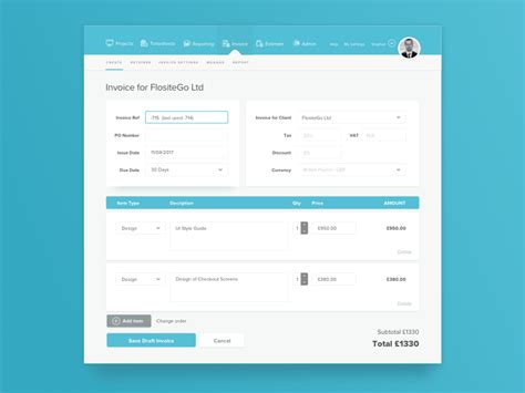 Dribble Daily Ui 046 Invoice By Stephen Prior On Dribbble