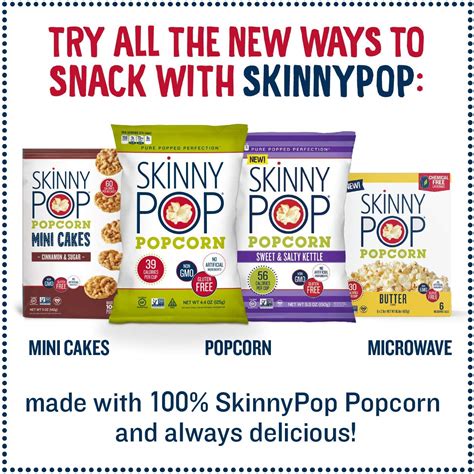 Buy Skinnypop White Cheddar Popcorn Skinny Pack 6ct 065oz Individual Snack Size Bags Skinny