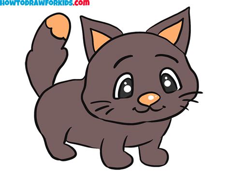 How To Draw A Cartoon Cat Easy Drawing Tutorial For Kids