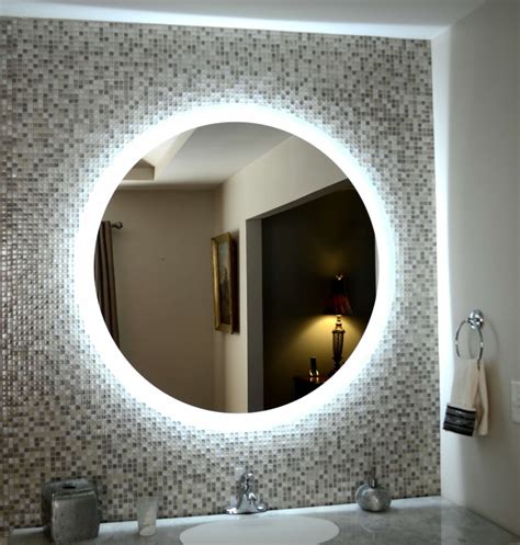 Side Lighted Led Bathroom Vanity Mirror 48 X 48 Round Gương