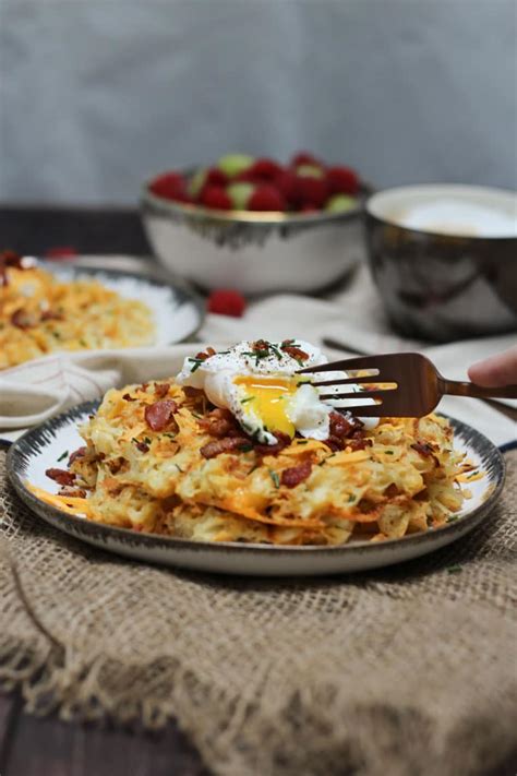 This recipe for fried potatoes is pretty straightforward, so no need for a headache. Loaded Potato Waffles | Gluten Free and Grain Free Brunch Recipe - Abbey's Kitchen