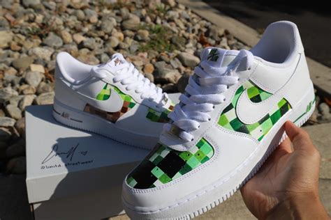 Unique personalized air force 1, nike, adidas sneakers from verified artists. Minecraft Custom Af1 - Fashion Inspiration and Discovery