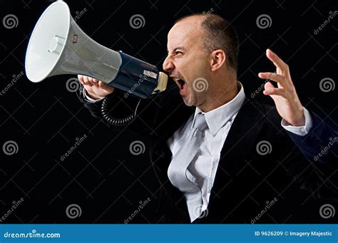 Angry Businessman Yelling Stock Image Image Of Formal 9626209