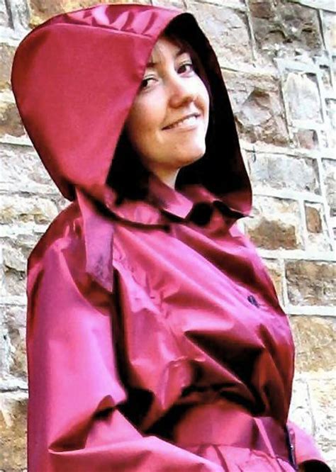 Rubberised Satin 7 Raincoat Raincoats For Women Hooded Raincoat