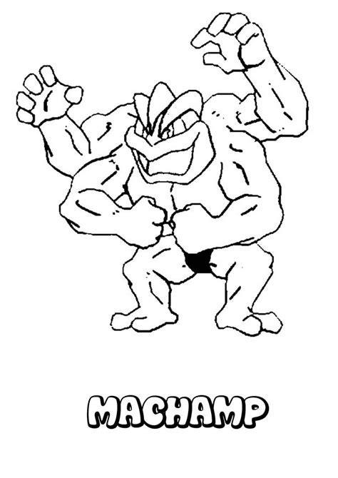 Machamp Coloring Pages Coloring Home