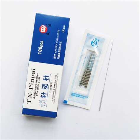 Stainless Steel Wire Spring Handle Acupuncture Needles Without Loop