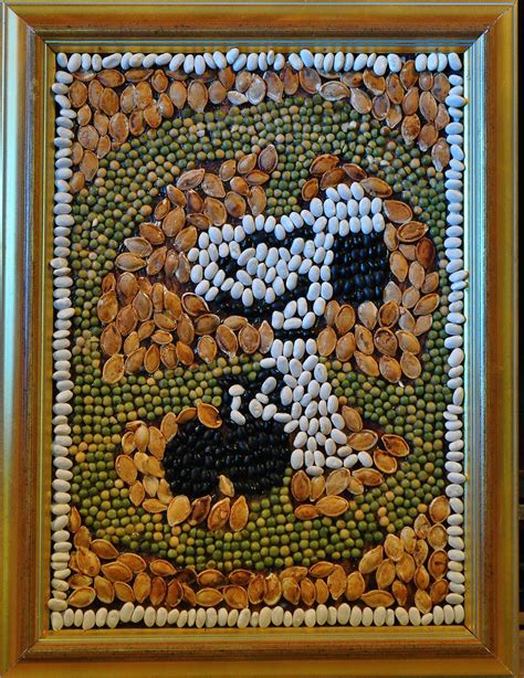 Bean And Seed Mosaic Mosaic Wall Art Mosaic Birdbath Mosaic Art