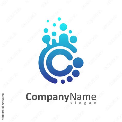 Letter C And C With Bubble Shape Logo Design Template Cc Logo Stock