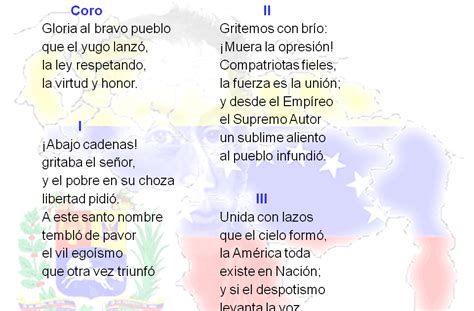 Collection Of Himno Nacional De Venezuela Letra Himnos Del Estado