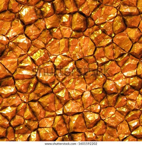 Gold Ore Gold Crystals Texture Seamless Stock Illustration 1601592202