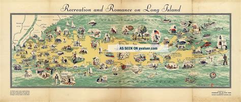 Historical Pictorial Map Of Long Island History Wall Art Poster Print Decor Art Prints