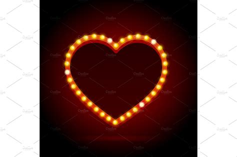 Light Bulbs Neon Glow Heart Creative Daddy